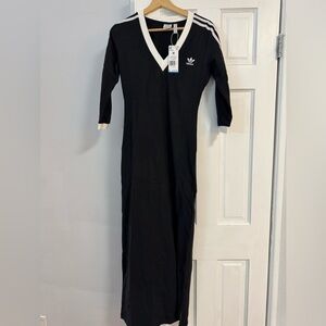 Adidas Black and White Maxi Dress